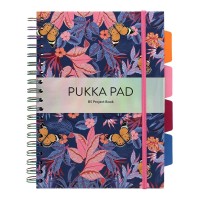 Pukka Bloom Hardcover Project Notebook Blue B5 200 Pages 80gsm